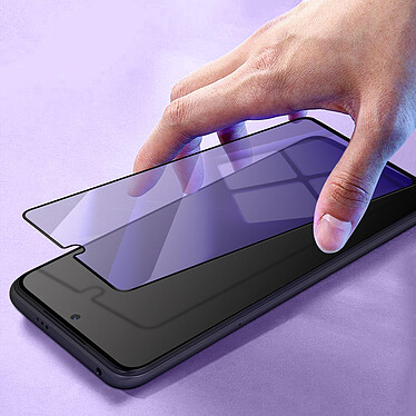 Avizar Protège écran pour Xiaomi Redmi Note 10 et Note 10s Anti-lumière Bleue Noir pas cher