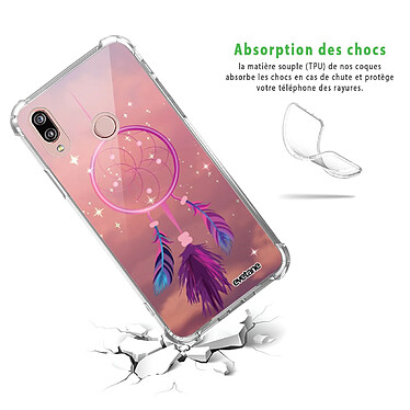 Avis Evetane Coque Huawei P20 Lite anti-choc souple angles renforcés transparente Motif Attrape rêve rose