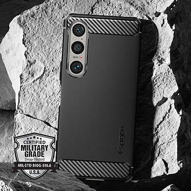 Avis Spigen SGP Coque pour Sony Xperia 1 VI Silicone Antichoc Design Carbone Noir