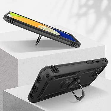 Acheter Avizar Coque pour Samsung Galaxy A03 Antichoc Bi-matière Bague Support Vidéo  noir