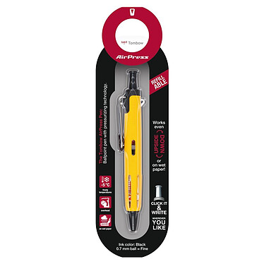 TOMBOW Stylo Bille Tout Terrain AirPress Pen jaune x 5