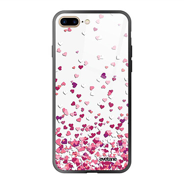 Evetane Coque iPhone 7 Plus/ 8 Plus Coque Soft Touch Glossy Confettis De Coeur Design