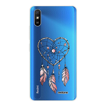 Evetane Coque Xiaomi Redmi 9A 360 intégrale transparente Motif Attrape coeur Tendance