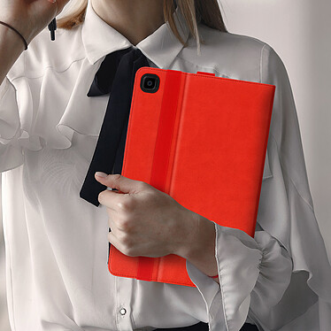 Acheter Avizar Housse Galaxy Tab A7 10.4 2020 Cuir Satiné Porte cartes Fonction Support Rouge