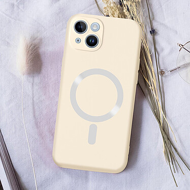 Avizar Coque pour iPhone 14 Compatible Magsafe Protection Semi Rigide Soft-Touch  blanc pas cher