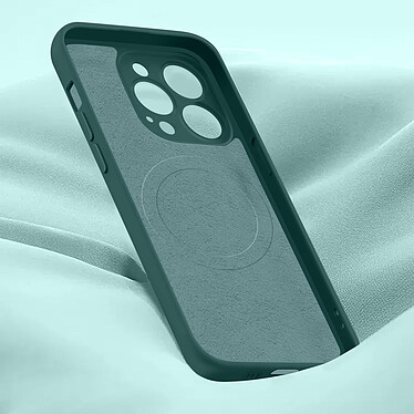 Avis Avizar Coque Magsafe pour iPhone 15 Pro Max Silicone Souple Soft touch  Vert foncé