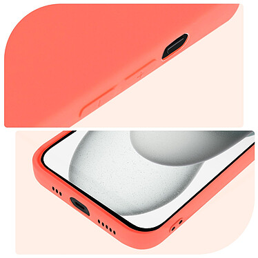 Acheter Avizar Coque pour Apple iPhone 15 Silicone Soft Touch Mate Anti-trace  corail