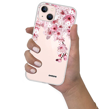 Evetane Coque iPhone 13 silicone transparente Motif Cerisier ultra resistant pas cher