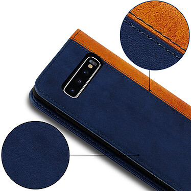 Avis Avizar Etui folio Bleu Nuit Éco-cuir pour Samsung Galaxy S10