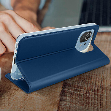 Dux Ducis Housse pour Xiaomi Mi 11 Pro Porte-carte Fonction Support Vidéo  Bleu Nuit pas cher