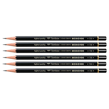 TOMBOW Crayon Graphite Haute Qualité MONO 100 7H x 6