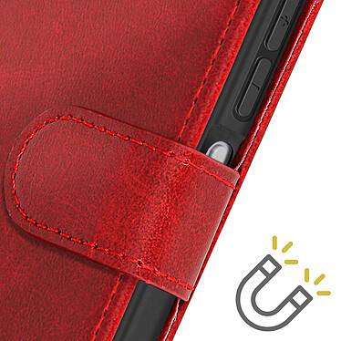 Acheter Avizar Étui pour Xiaomi Poco M6 5G Dragonne Clapet Support Portefeuille Bordeaux