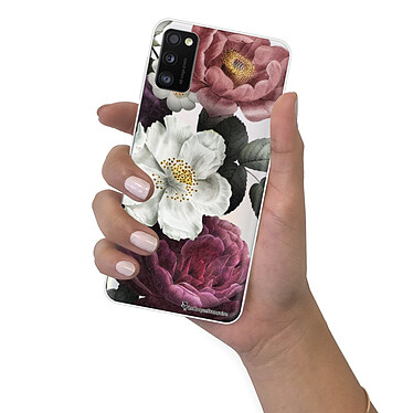 LaCoqueFrançaise Coque Samsung Galaxy A41 360 intégrale transparente Motif Fleurs roses Tendance pas cher