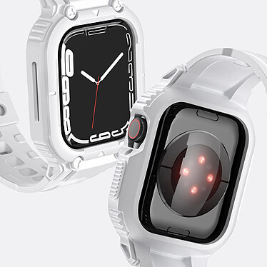 Acheter Avizar Bracelet pour Apple Watch Ultra 49mm Silicone Bumper Ajustable  Blanc