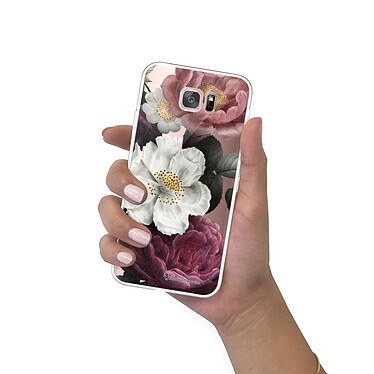 LaCoqueFrançaise Coque Samsung Galaxy S7 Edge 360 intégrale transparente Motif Fleurs roses Tendance pas cher