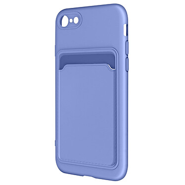Forcell Coque pour iPhone SE 2022, 2020, 8 et 7 Silicone Souple Porte-carte Fine Légère  Violet