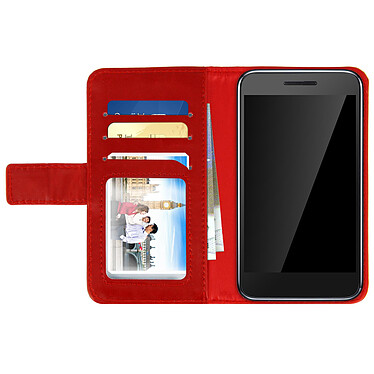 Avis Avizar Housse Folio Portefeuille Universel smartphone taille SL - Rouge