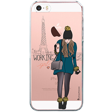 LaCoqueFrançaise Coque iPhone SE / 5S / 5 rigide transparente Motif Working girl Dessin