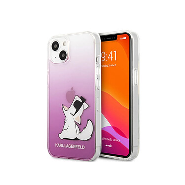 Avis Karl Lagerfeld Coque pour Apple iPhone 14 Plus Choupette Eat Rose