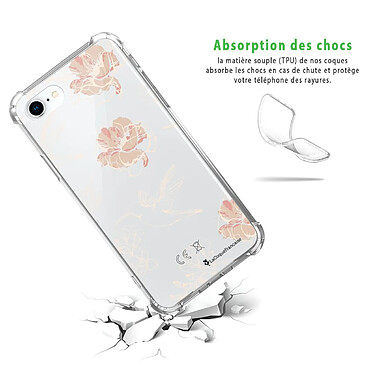 Avis LaCoqueFrançaise Coque iPhone 7/8/ iPhone SE 2020 Silicone antichocs Solides coins renforcés  transparente Motif Fleurs Blanches