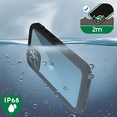 Avis Redpepper Coque pour iPhone 12 Pro Bi-matière Waterproof 2m Film Écran  Noir