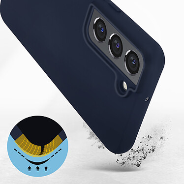 Avis Avizar Coque pour Samsung Galaxy S22 Silicone Semi-rigide Finition Soft-touch Fine Bleu