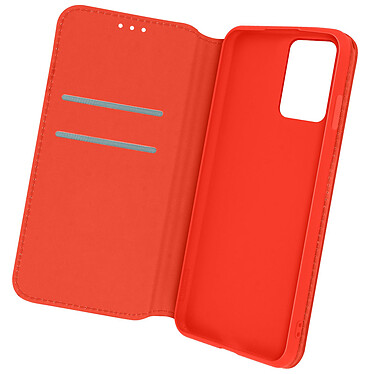 Avizar Housse Oppo A74 Folio Portefeuille Fonction Support Rouge