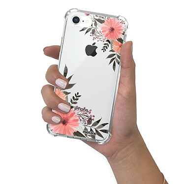 Evetane Coque iPhone 7/8/ iPhone SE 2020 anti-choc souple angles renforcés transparente Motif Fleurs roses pas cher