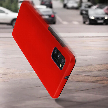 Avizar Coque Samsung Galaxy A41 Protection Arrière Rigide + Avant Souple Rouge pas cher