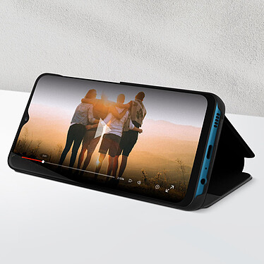 Avis Avizar Étui Clear View Samsung Galaxy A12 Fenêtre Affichage Heure Stand Vidéo Noir