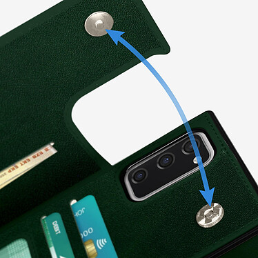 Avizar Coque Cordon Samsung Galaxy S20 FE Porte-cartes Support Vidéo Lanière vert foncé pas cher