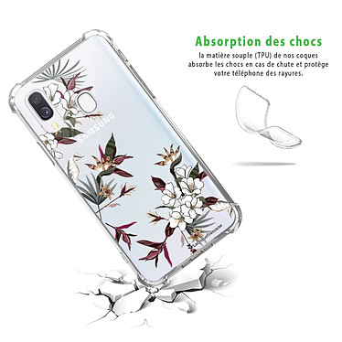 Avis LaCoqueFrançaise Coque Samsung Galaxy A40 anti-choc souple angles renforcés transparente Motif Fleurs Sauvages