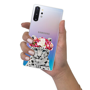 Evetane Coque Samsung Galaxy Note 10 Plus 360 intégrale transparente Motif Leopard Couronne Tendance pas cher