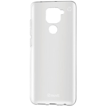 Muvit Coque pour Xiaomi Redmi Note 9 Recycletek avec Technologie Antibactérienne Transparent