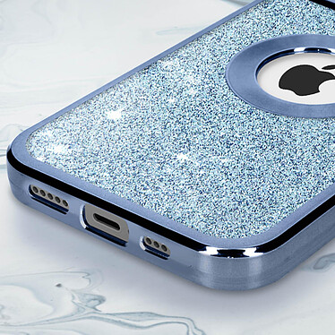 Acheter Avizar Coque pour iPhone 12 Pro Max Paillette Amovible Silicone Gel  Bleu