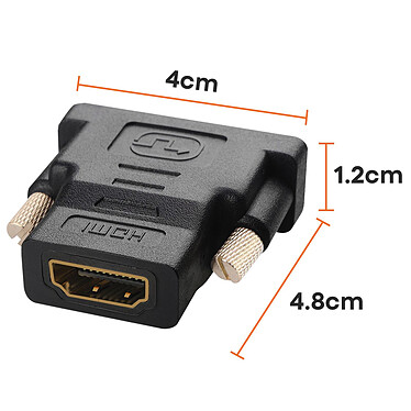 Acheter Avizar Convertisseur Vidéo HDMI Femelle vers DVI Mâle Bidirectionnel  Noir Plaqué Or