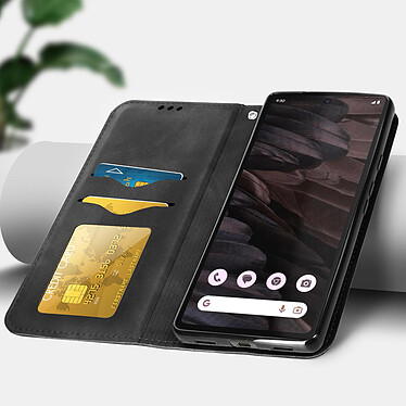 Avis Avizar Étui Portefeuille pour Google Pixel 7a Porte-cartes Soft-touch Clapet aimanté  Noir