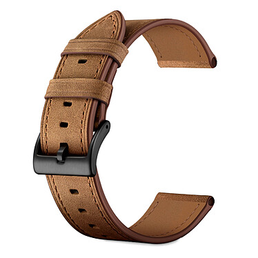 Avizar Bracelet pour Apple Watch 45mm / 44mm / 42mm Cuir véritable marron clair