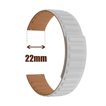 Avizar Bracelet pour Honor Magic Watch Watch GS3 Souple Attache Magnétique Blanc pas cher