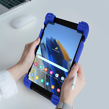 Avizar Coque pour tablette 7.9 à 9 pouces Universel Silicone Gel Bumper Fonction support  bleu pas cher