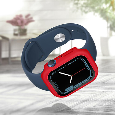 Acheter Avizar Coque Apple Watch Serie 7 (45mm) Rigide Finition Soft-touch Enkay rouge