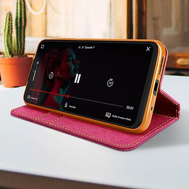 Acheter Avizar Étui pour Xiaomi Redmi 10 et Redmi 10 2022 Tissu Porte-cartes Support  Rose
