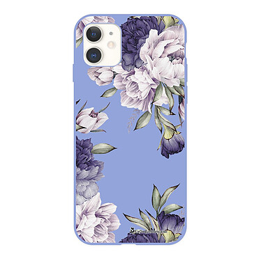 LaCoqueFrançaise Coque iPhone 11 Silicone Liquide Douce lilas Pivoines Violettes