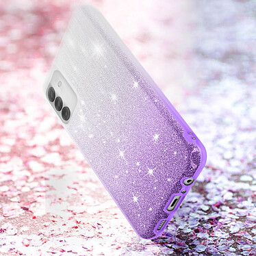 Avizar Coque pour Samsung Galaxy A13 5G et A04s Paillette Silicone Semi rigide  Transparent et violet pas cher
