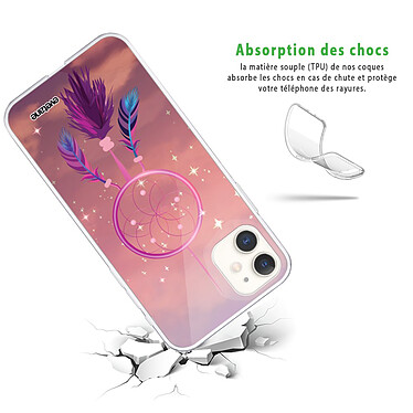 Avis Evetane Coque iPhone 11 360 intégrale transparente Motif Attrape rêve rose Tendance