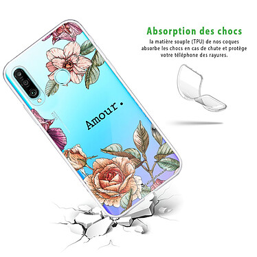 Avis LaCoqueFrançaise Coque Huawei P30 Lite/ P30 Lite XL 360 intégrale transparente Motif Amour en fleurs Tendance