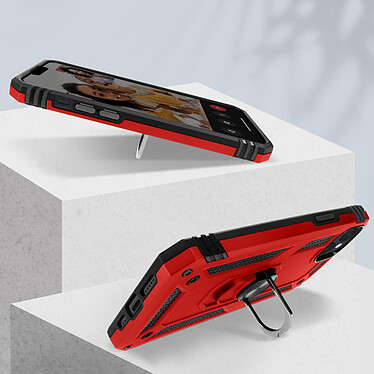 Avis Avizar Coque pour iPhone 15 Plus Antichoc Hybride Bague Support Magnétique  Rouge