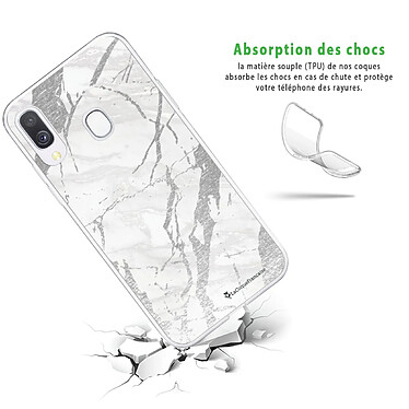 Avis LaCoqueFrançaise Coque Samsung Galaxy A20e 360 intégrale transparente Motif Marbre gris Tendance