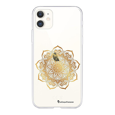 LaCoqueFrançaise Coque iPhone 11 silicone transparente Motif Mandala Or ultra resistant