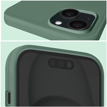 Acheter Moxie Coque pour iPhone 15 Semi-rigide Intérieur Microfibre Bords Surélevés Vert sapin